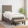Image de Sommier À Lattes De Lit Avec Matelas Taupe 90x190 Cm Tissu Vidaxl