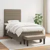 Image de Sommier À Lattes De Lit Avec Matelas Taupe 90x190 Cm Tissu Vidaxl
