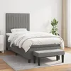 Image de Sommier À Lattes De Lit Et Matelas Gris Foncé 90x190 Cm Tissu Vidaxl