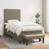 Image de Sommier À Lattes De Lit Avec Matelas Taupe 90x190 Cm Tissu Vidaxl