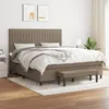 Image de Sommier À Lattes De Lit Avec Matelas Taupe 160x200 Cm Tissu Vidaxl
