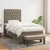 Image de Sommier À Lattes De Lit Avec Matelas Taupe 100x200 Cm Tissu Vidaxl