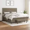 Image de Sommier À Lattes De Lit Avec Matelas Taupe 180x200 Cm Tissu Vidaxl