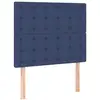 Image de Vidaxl sommier à lattes de lit avec matelas bleu 90x190 cm tissu