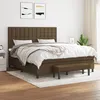 Image de Sommier À Lattes De Lit Avec Matelas Marron Foncé 160x200 Cm Vidaxl