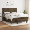 Image de Sommier À Lattes De Lit Avec Matelas Marron Foncé 180x200 Cm Vidaxl