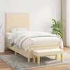 Image de Sommier    Lattes De Lit Et Matelas Cr ¨me 90x190 Cm Tissu Vidaxl