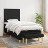 Image de Sommier À Lattes De Lit Avec Matelas Noir 90x200 Cm Tissu Vidaxl