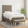 Image de Sommier À Lattes De Lit Avec Matelas Taupe 90x200 Cm Tissu Vidaxl