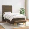 Image de Sommier À Lattes De Lit Avec Matelas Marron Foncé 80x200 Cm Vidaxl