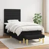Image de Sommier À Lattes De Lit Avec Matelas Noir 100x200 Cm Tissu Vidaxl