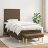 Image de Sommier À Lattes De Lit Avec Matelas Marron Foncé 100x200 Cm Vidaxl