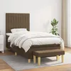 Image de Sommier À Lattes De Lit Avec Matelas Marron Foncé 100x200 Cm Vidaxl