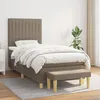 Image de Sommier    Lattes De Lit Avec Matelas Taupe 100x200 Cm Tissu Vidaxl