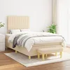 Image de Sommier À Lattes De Lit Avec Matelas Crème 120x200 Cm Tissu Vidaxl