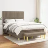 Image de Sommier    Lattes De Lit Avec Matelas Taupe 140x200 Cm Tissu Vidaxl