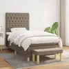 Image de Sommier À Lattes De Lit Avec Matelas Taupe 90x190 Cm Tissu Vidaxl