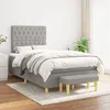Image de Sommier À Lattes De Lit Avec Matelas Gris Clair 120x200cm Tissu Vidaxl