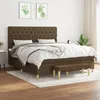Image de Sommier À Lattes De Lit Avec Matelas Marron Foncé 160x200 Cm Vidaxl