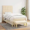 Image de Sommier À Lattes De Lit Et Matelas Crème 90x190 Cm Tissu Vidaxl