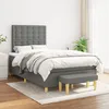 Image de Sommier    Lattes De Lit Avec Matelas Gris Fonc © 120x200cm Tissu Vidaxl