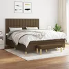 Image de Sommier À Lattes De Lit Avec Matelas Marron Foncé 180x200 Cm Vidaxl
