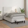 Image de Sommier À Lattes De Lit Avec Matelas Blanc 120x200cm Similicuir Vidaxl