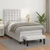 Image de Sommier À Lattes De Lit Avec Matelas Blanc 80x200 Cm Similicuir Vidaxl