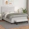 Image de Sommier À Lattes De Lit Avec Matelas Blanc 140x200cm Similicuir Vidaxl