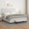 Image de Sommier À Lattes De Lit Avec Matelas Blanc 160x200cm Similicuir Vidaxl