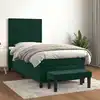 Image de Sommier À Lattes De Lit Avec Matelas Vert Foncé 90x190 Cm Vidaxl
