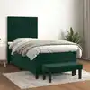 Image de Sommier À Lattes De Lit Avec Matelas Vert Foncé 90x190 Cm Vidaxl