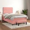 Image de Sommier À Lattes De Lit Avec Matelas Rose 120x200 Cm Velours Vidaxl