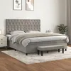 Image de vidaXL Sommier à Lattes de Lit avec Matelas Lit Rembourré Lit Double Lit Adulte de Chambre à Coucher Intérieur Moderne 3138031