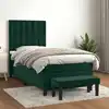Image de Sommier À Lattes De Lit Avec Matelas Vert Foncé 90x200 Cm Vidaxl