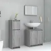 Image de Ensemble De Meubles De Salle De Bain 3 Pcs Sonoma Gris Vidaxl