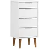 Image de Commode Molde Blanc 40x35x82 Cm Bois De Pin Massif Vidaxl