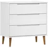 Image de Commode Molde Blanc 80x40x80 Cm Bois De Pin Massif Vidaxl