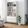 Image de Bibliothèque Molde Blanc 85x35x170,5 Cm Bois Massif De Pin Vidaxl