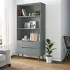 Image de Bibliothèque Molde Gris 85x35x170,5 Cm Bois Massif De Pin Vidaxl