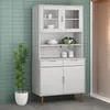Image de 350550 vidaXL Dessus de buffet MOLDE Blanc 90x35x100 cm Bois massif de pin