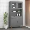 Image de Dessus De Buffet Molde Gris 90x35x100 Cm Bois Massif De Pin Vidaxl