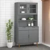 Image de 350551 vidaXL Dessus de buffet MOLDE Gris 90x35x100 cm Bois massif de pin