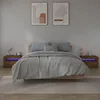 Image de Tables De Chevet 2 Pcs Avec Led Chêne Fumé 60x35x40 Cm Vidaxl