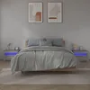 Image de Tables De Chevet 2 Pcs Avec Led Sonoma Gris 60x35x40 Cm Vidaxl