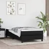 Image de Sommier À Lattes De Lit Et Matelas Noir 80x200 Cm Tissu Vidaxl