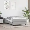 Image de Sommier À Lattes De Lit Et Matelas Gris Clair 90x190 Cm Tissu Vidaxl