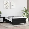Image de Sommier À Lattes De Lit Avec Matelas Noir 100x200 Cm Tissu Vidaxl
