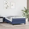 Image de Sommier À Lattes De Lit Avec Matelas Bleu 100x200 Cm Tissu Vidaxl