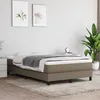 Image de Sommier À Lattes De Lit Avec Matelas Taupe 120x200 Cm Tissu Vidaxl